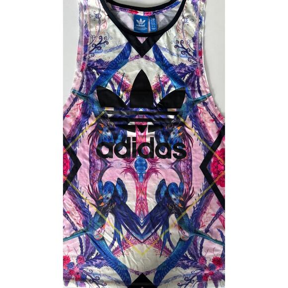 Adidas Originals x Farm Rio Tropical Bird Print Tank Top-Size S - Picture 13 of 16